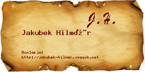 Jakubek Hilmár névjegykártya